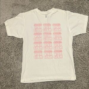 MAC Cosmetics White and Pink Viva Glam T-Shirt